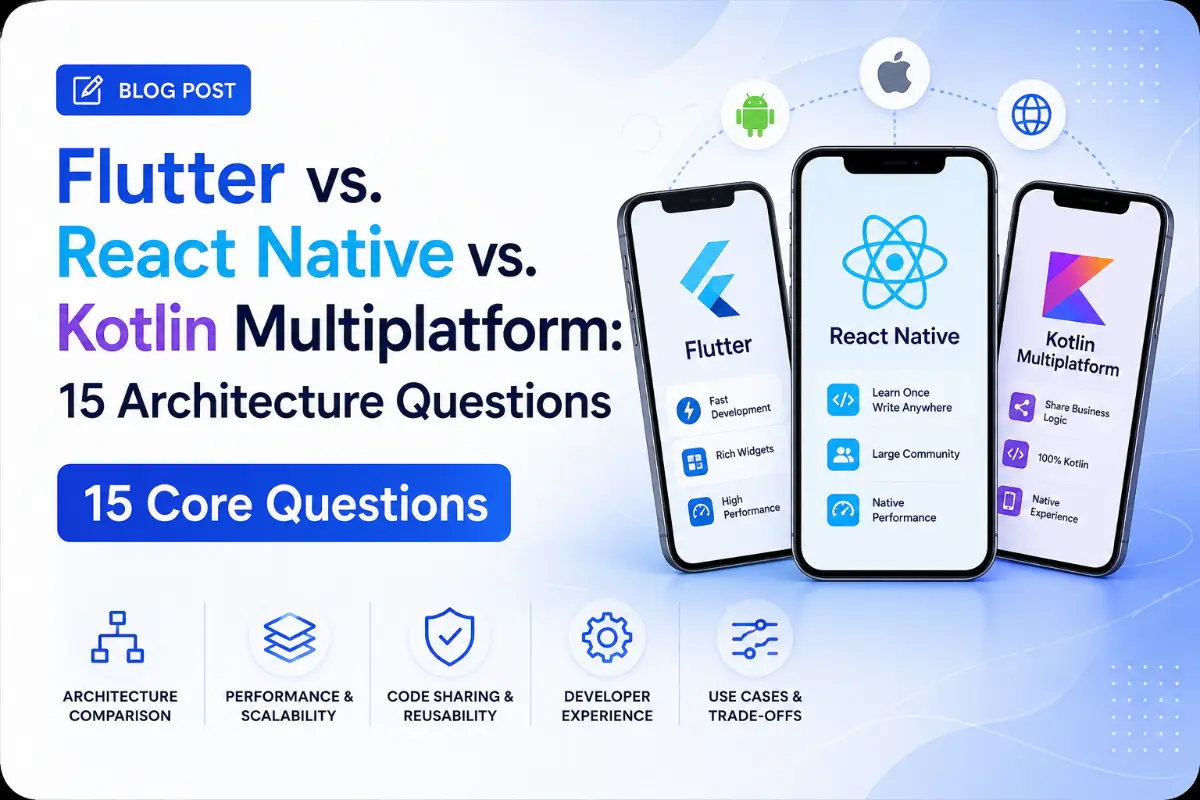 Flutter vs. React Native vs. Kotlin Multiplatform: 15 Architecture Questions